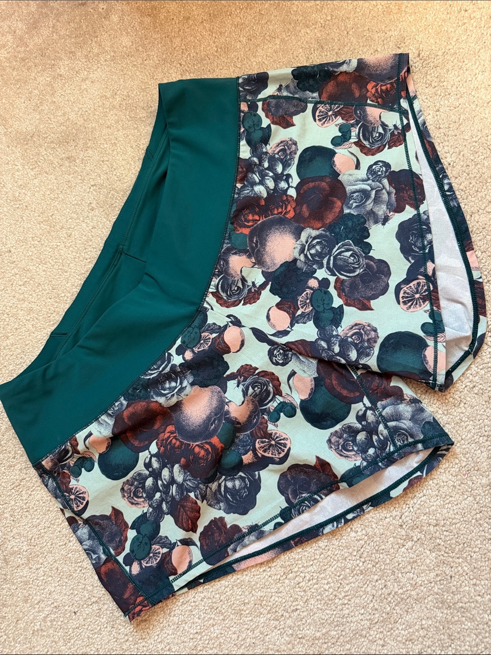 Oiselle Floral Print Roga Shorts
